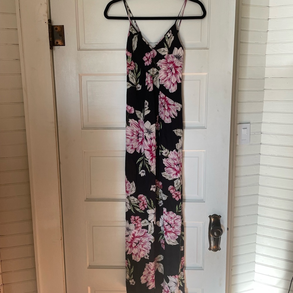Yumi Kim Anthropologie Vintage 100% Silk Floral Maxi Dress